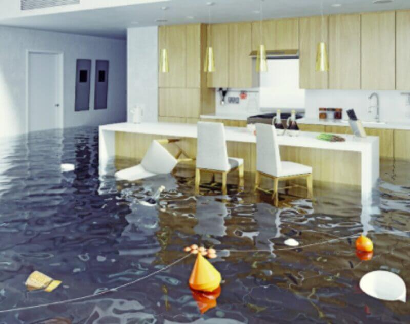An image of a flooded kitchen